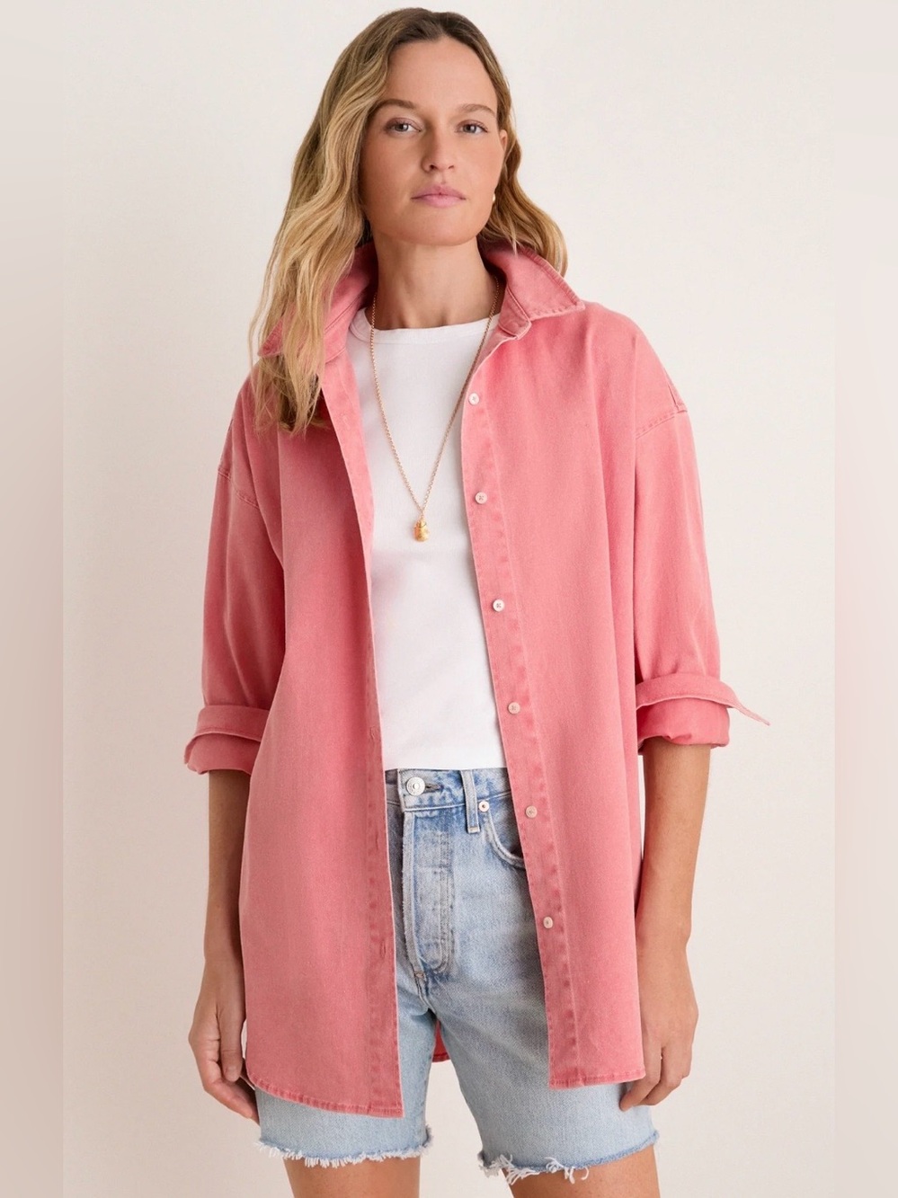 Zara  women’s  casual Dusty Rose Button-Down Shirt Jacket size M